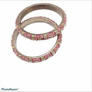 2‎ Pull on sparkly bracelets set